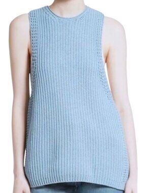 Vince Waffle Stitch Knit Tank Sweater